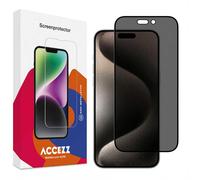 Accezz Accezz Protection d'écran en verre trempé Privacy pour iPhone 15 Pro Transparent