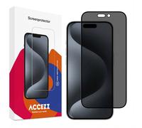 Accezz Protection d'écran en verre trempé Privacy pour Apple iPhone 15 Pro Max