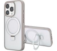 Accezz Ring Stand Backcover avec MagSafe pour iPhone 15 Pro - Gris