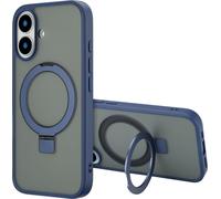 Accezz Ring Stand Backcover avec MagSafe pour iPhone 16 - Bleu
