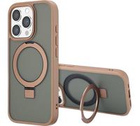 Accezz Ring Stand Backcover avec MagSafe pour l'Apple iPhone 16 Pro - Marron