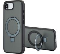 Accezz Ring Stand Backcover avec MagSafe pour l'Apple iPhone 16e - Noir