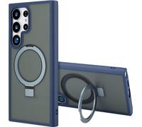 Accezz Ring Stand Backcover avec MagSafe pour le Samsung Galaxy S24 Ultra - Bleu