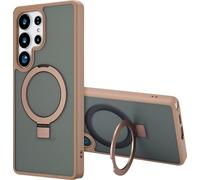 Accezz Ring Stand Backcover avec MagSafe pour le Samsung Galaxy S25 Ultra - Marron