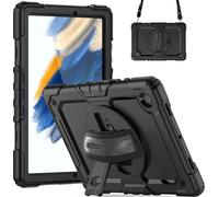 Accezz Rugged Backcover avec bandoulière pour la Samsung Galaxy Tab A8 - Noir