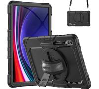 Accezz Rugged Backcover avec bandoulière pour la Samsung Galaxy Tab S10 Ultra / Tab S9 Ultra - Noir