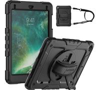 Accezz Rugged Backcover avec bandoulière pour l'Apple iPad 6 (2018) 9,7 pouces / iPad 5 (2017) 9,7 pouces - Noir