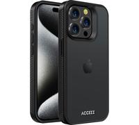 Accezz Rugged Frosted Backcover pour iPhone 15 Pro - Noir