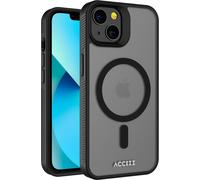 Accezz Rugged Frosted MagSafe Backcover pour iPhone 13 - Noir