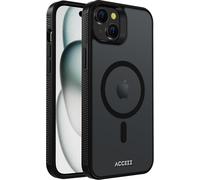 Accezz Rugged Frosted MagSafe Backcover pour iPhone 15 Plus - Noir
