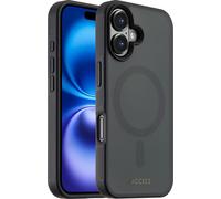 Accezz Rugged Frosted MagSafe Backcover pour iPhone 16 - Noir