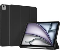 Accezz Smart Silicone Bookcase pour l'Apple iPad Air 13 pouces (2025) M3 / (2024) M2 - Noir