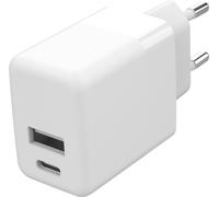 Accezz Wall Charger - Chargeur - Connexion USB-C et USB - Power Delivery - 20 Watt - Blanc