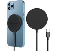 Accezz Wireless Charger USB-C - Chargeur sans fil MagSafe et Qi2 - 1 mètre - Noir