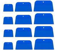 Accfore Lot de 12 écarteurs de remplissage de carrosserie en plastique dur pour application de mastic, vernis, calfeutrages et peinture (bleu)