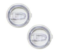 Accfore Lot de 2 couvercles de rechange pour gobelets à vin résistant aux éclaboussures, en silicone, 887 ml, anti-déversement, pour tasses à café de voyage, 7,2 cm