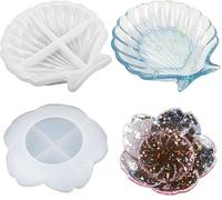 Accfore Lot de 2 moules en silicone pour moulage de résine - Plateau à bijoux, porte-savon, décoration d'intérieur, bague et bibelot