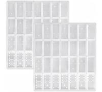 Accfore Lot de 2 moules en silicone pour résine époxy, 28 cavités en silicone pour moulage de résine (rectangulaire)