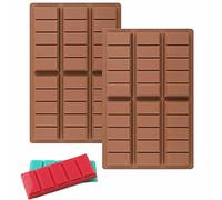 Accfore Lot de 2 moules rectangulaires en silicone pour barre de chocolat pour bougies sans mèche