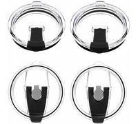 Accfore Lot de 4 couvercles de rechange pour gobelets Yeti, 887 ml, anti-déversement, noir