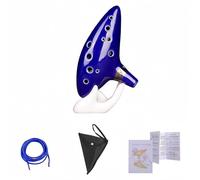 Accfore Zelda Ocarina Instrument avec livre de chansons (chansons de la légende de Zelda), ocarinas Alto Do Zelda à 12 trous avec coffret cadeau, support de présentation en forme de main, cordon tour