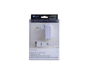 ACCHAD3E12 - Adaptateur secteur - 2000 mA (USB) - sur le câble : Micro-USB, Lightning, 30-pin Apple