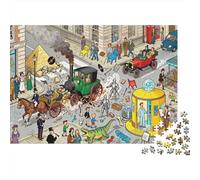 Accident de la Circulation du Voyageur dans Le Temps Puzzle en Bois Imperméable Puzzles De 1000 Pièces pour Adultes Cadeaux Amusant Jeux Éducatifs