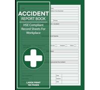 Accident Report Book HSE Compliant: Track Workplace Injuries & Safety Issues RIDDOR & GDPR Ready