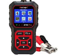 Acclope BT60 PRO Testeur de Batterie 6V 12V 24V Automobile 100-3000 CCA, pour Batteries 2-120 Ah de Voiture, Camion, Moto, Testeur de Charge/Démarrage, Compatible avec Batteries AGM, Gel, EFB, Lithium