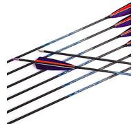 ACCMOS 600-Spine Flèche 29-Pouces Flèche Flèches Carbone Flèche Cible Flèche de Chasse Arc à Poulies Arc Recurve Adulte Jeunesse Tir à l’Arc Entraînement 6pcs Orange