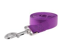Accod Laisse de dressage pour animal domestique - 5 m - En nylon - Avec crochet rotatif à 360 degrés en acier inoxydable - Pour chiens de petite, moyenne et grande taille - Violet