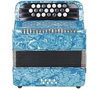 Accordéon 22 touches 8 basses piano instrument de musique en bois massif idéal pour les débutants et les étudiants avec sac de rangement