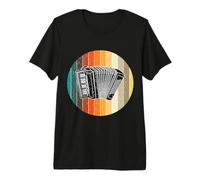 Accordéon accordéon styrien rétro Harmonica styrien Cadeau T-Shirt Haut de Gamme