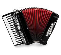 Accordéon Basse Classic Cantabile 72 "Secondo V" - Accordéon à touches - 3 voix - 34 touches aiguës - avec sangles & sac à dos - noir