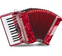 Accordeon Chromatique 48 Boutons Bass 26 Touches Dessus Set Sangles Coffre Rouge