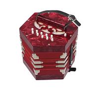 Accordéon Concertina À 20 Boutons, Instrument À Clavier, For Adultes Débutants Et Étudiants, Son Plus Doux Et Fascinant, Avec Sac De Transport(Red)