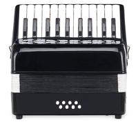 Accordeon Concertina Enfants Debutants 8 Basse 22 Touches Poche Sangles Set Noir