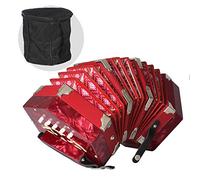 Accordéon Concertina Style Anglo 20 boutons 40 anches avec 2 5 octaves GC Tuning Sangles réglables en cuir verrouillable et sac de transport