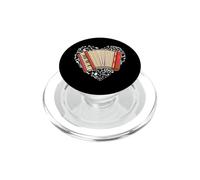 Accordéon Cœur Accordéon Musique pour la Saint-Valentin PopSockets PopGrip pour MagSafe