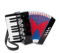 Accordéon de Piano à 17 Touches for Enfants étudiants, 8 Basses avec Sangles for débutants, Instrument de Musique éducatif
