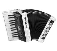 Accordéon de piano chromé HOHNER BRAVO II 60 blanc A16952 Silentkey