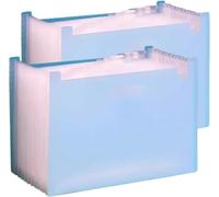 Accordéon Extensible Classeur, 2 Pcs Classeur 13 Poche Extensible Dossier De Document Portable Hand-Held A4 Self Accordion Document File Box, White