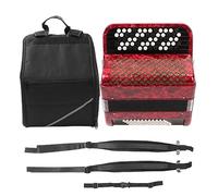 Accordéon Gearwell, accordéon à boutons pour piano à 62 touches avec 60 boutons de basse et bretelles pour enfants débutants en rouge