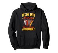 Accordéon « It's My 55th Birthday Let's Celebrate Accordiongly » Sweat à Capuche