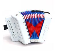 Accordéon jouet pour enfants SURENHAP - 2 basses 7 touches - Blanc