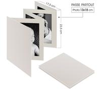 Mini album DEKNUDT accordéon LEPORELLO - 8 pages blanches - 8 photos 13x18cm - Couverture Blanche 17,5x23,5cm