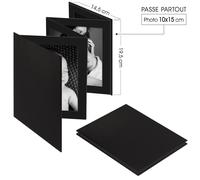 Deknudt Album photo Leporello accordéon – 8 pages noires, 8 photos 10x15 cm – Noir