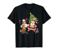 Accordéon Père Noël Bonhomme de Neige Sapin de Noël Enfants Femmes Hommes T-Shirt
