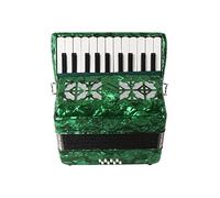 Accordéon Piano 22 Touches, 8 Basses, Sangle Rétractable Et Sac De Rangement, For Performances Sur Scène, For Les Amateurs D'instruments De Musique(Green)