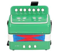 Accordéon pour Enfants, 10 Touches, Instrument de Musique, Jouet éducatif pour Enfants, Plastique ABS coloré, Durable, Cadeau d'anniversaire, Spectacle sur scène, Salle de (Verte)